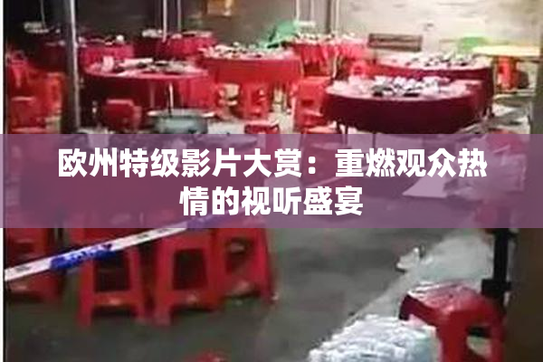 欧州特级影片大赏：重燃观众热情的视听盛宴