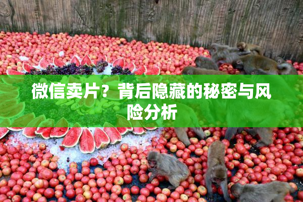 微信卖片？背后隐藏的秘密与风险分析